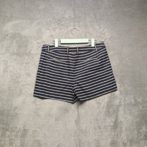 🍑CYNTHIA ROWLEY Women Casual Walking Shorts Striped Cotton Size 8(W34) - Picture 9 of 12